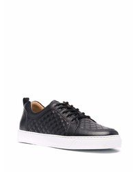 Baskets basses en cuir noires Leandro Lopes