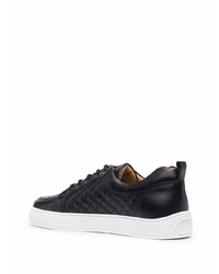 Baskets basses en cuir noires Leandro Lopes