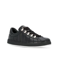 Baskets basses en cuir noires Balmain