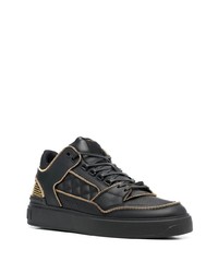 Baskets basses en cuir noires Balmain