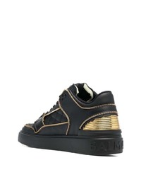 Baskets basses en cuir noires Balmain