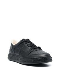 Baskets basses en cuir noires Premiata