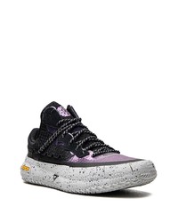 Baskets basses en cuir noires Brand Black