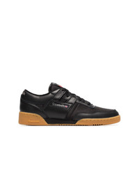 Baskets basses en cuir noires Reebok