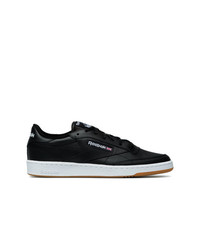 Baskets basses en cuir noires Reebok