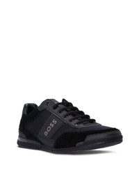 Baskets basses en cuir noires BOSS