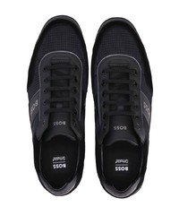 Baskets basses en cuir noires BOSS