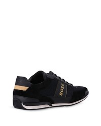 Baskets basses en cuir noires BOSS