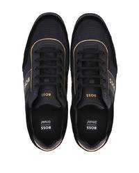 Baskets basses en cuir noires BOSS