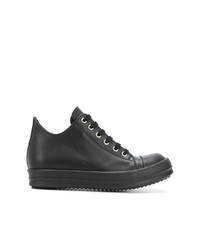 Baskets basses en cuir noires Rick Owens