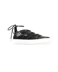 Baskets basses en cuir noires Dsquared2