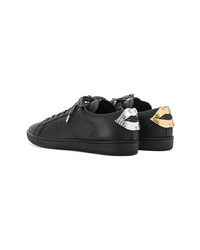 Baskets basses en cuir noires Saint Laurent