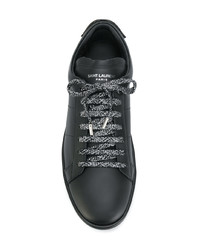 Baskets basses en cuir noires Saint Laurent