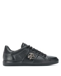 Baskets basses en cuir noires Roberto Cavalli