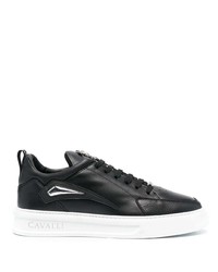 Baskets basses en cuir noires Roberto Cavalli