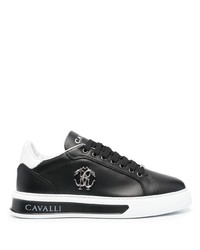 Baskets basses en cuir noires Roberto Cavalli