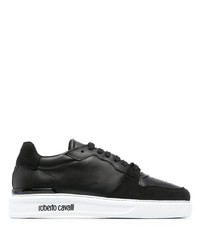 Baskets basses en cuir noires Roberto Cavalli