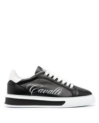 Baskets basses en cuir noires Roberto Cavalli