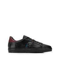 Baskets basses en cuir noires Roberto Cavalli