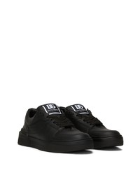 Baskets basses en cuir noires Dolce & Gabbana