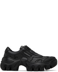 Baskets basses en cuir noires Rombaut