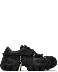 Baskets basses en cuir noires Rombaut