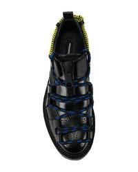 Baskets basses en cuir noires DSQUARED2