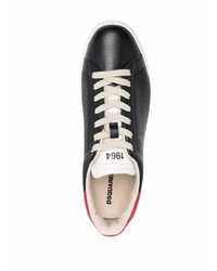 Baskets basses en cuir noires DSQUARED2