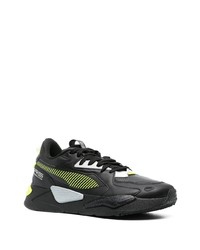 Baskets basses en cuir noires Puma