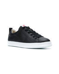 Baskets basses en cuir noires Camper