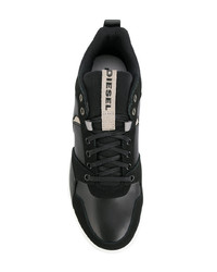 Baskets basses en cuir noires Diesel