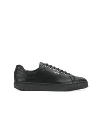 Baskets basses en cuir noires Salvatore Ferragamo