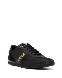 Baskets basses en cuir noires BOSS