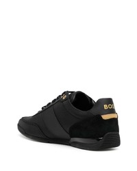 Baskets basses en cuir noires BOSS