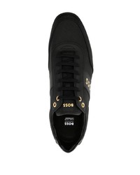 Baskets basses en cuir noires BOSS