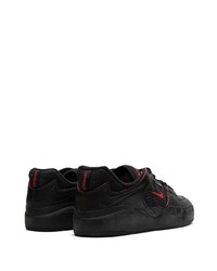 Baskets basses en cuir noires Nike