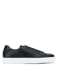 Baskets basses en cuir noires Scarosso