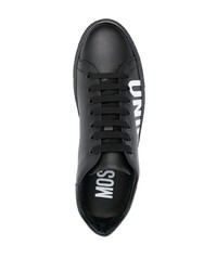 Baskets basses en cuir noires Moschino