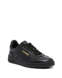 Baskets basses en cuir noires DSQUARED2