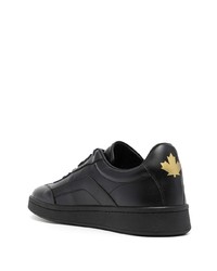 Baskets basses en cuir noires DSQUARED2