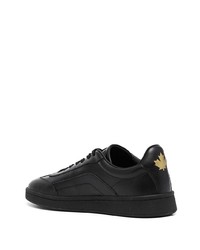 Baskets basses en cuir noires DSQUARED2