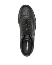 Baskets basses en cuir noires DSQUARED2