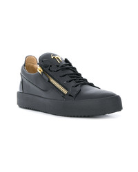 Baskets basses en cuir noires Giuseppe Zanotti Design