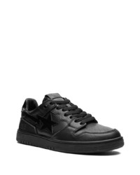 Baskets basses en cuir noires A Bathing Ape