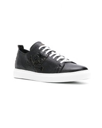 Baskets basses en cuir noires Philipp Plein