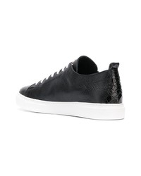 Baskets basses en cuir noires Philipp Plein