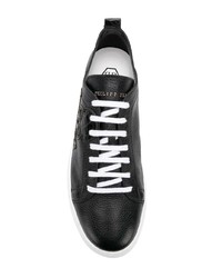 Baskets basses en cuir noires Philipp Plein