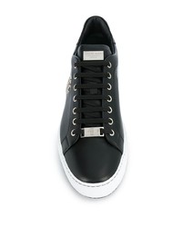 Baskets basses en cuir noires Philipp Plein