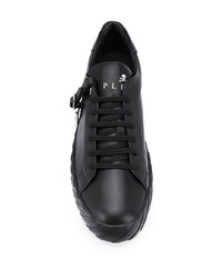 Baskets basses en cuir noires Philipp Plein