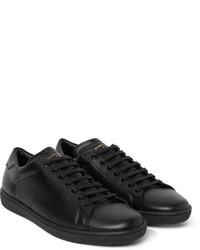 Baskets basses en cuir noires Saint Laurent